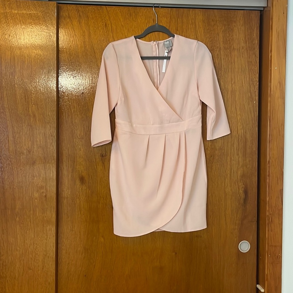 ASOS light pink 3/4 sleeve mini dress. BRAND NEW